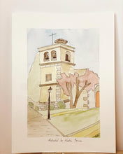 Cargar imagen en el visor de la galería, Acuarela personalizada - Iglesia de Navacerrada
