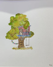 Cargar imagen en el visor de la galería, “Casa del árbol” - Acuarela original
