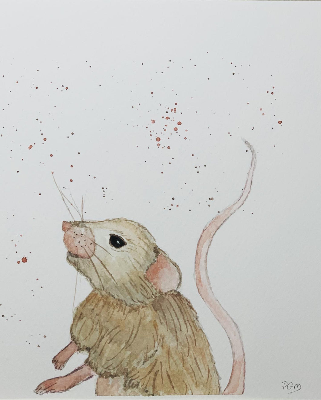 “Ratón”- Animal. Acuarela original