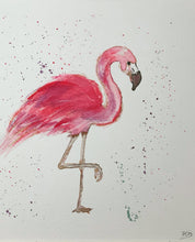 Cargar imagen en el visor de la galería, Flamenco - Animal. Acuarela original
